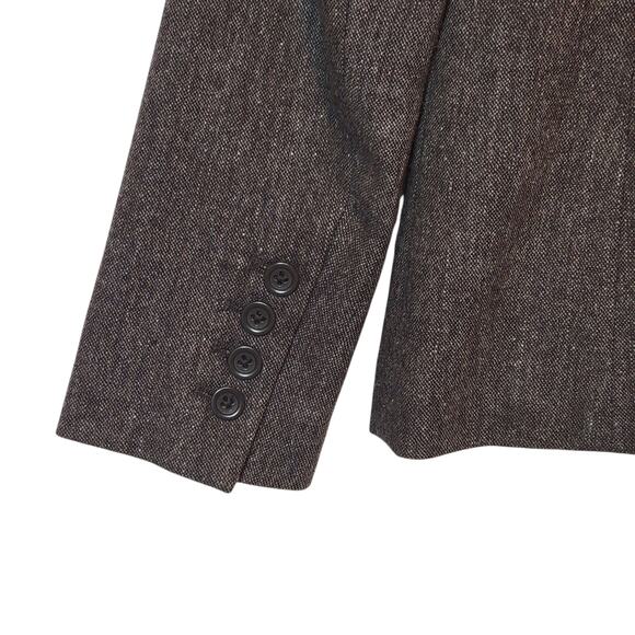Tinley Road Wool Blazer Brown Faux Suede Lapel Tailored Structured Jacket Size S - Picture 11 of 16